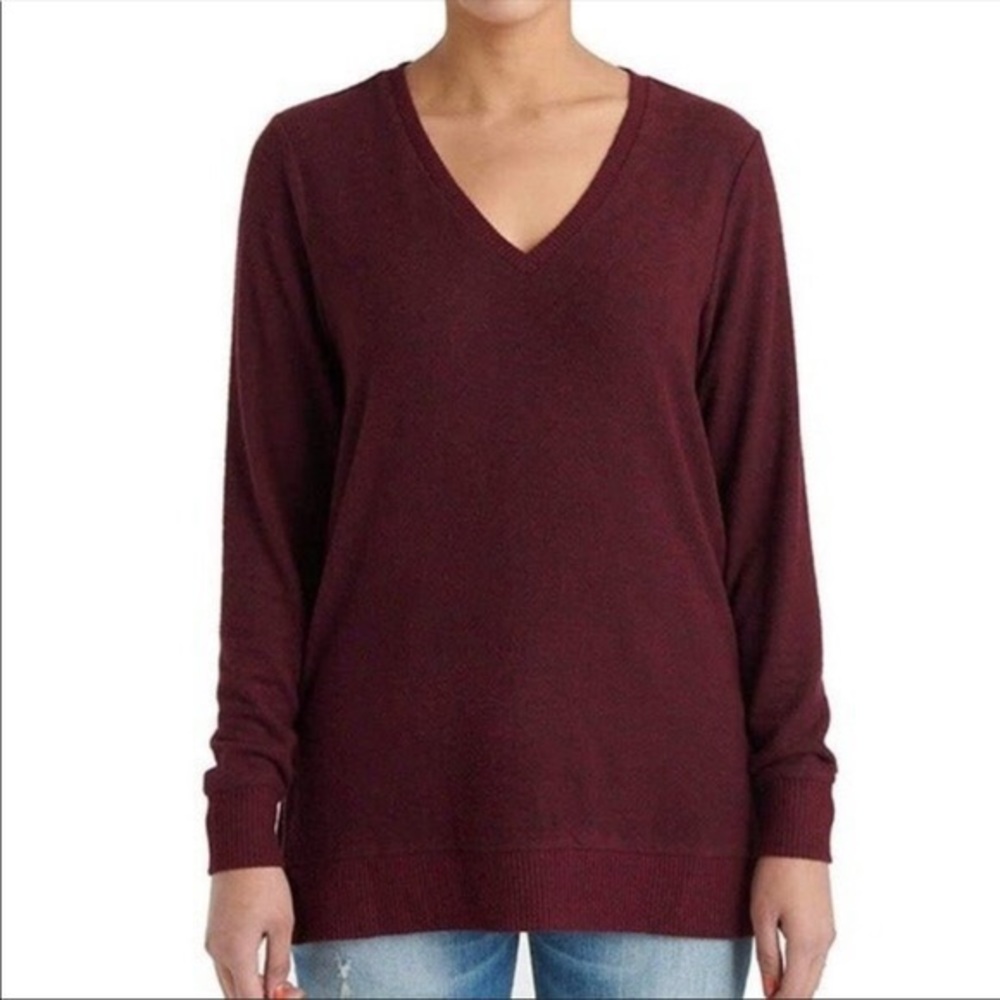 Lucky Brand NWT maroon v-neck sweater